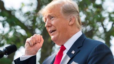 El presidente estadounidense, Donald Trump, ofrece una rueda de prensa en la Casa Blanca, en Washington (Estados Unidos), el 1 de octubre de 2018. EFE