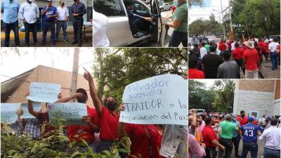 La postales del tensó momento que vivió el designado presidencial de Honduras, Salvador Nasralla, una multitud en las afuaras de la Villa Olimpimca le reclamaron el poco aporte al deporte y lo llaman “Traidor”.