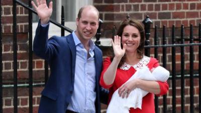 William y Kate Middleton tuvieron a su tercer hijo este lunes 23 de abril.// Foto AFP.