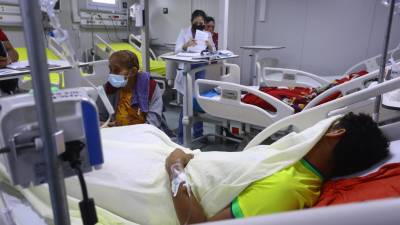 El hospital móvil para covid en el Mario Rivas fue acondicionado para enfermos con dengue.