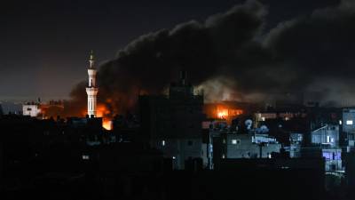 Israel bombardeó esta madrugada la ciudad de Rafah, al sur de la Franja de Gaza.