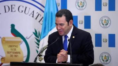 En la imagen, el presidente de Guatemala, Jimmy Morales. EFE/Archivo