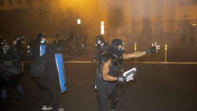 Las violentas protestas en Kenosha continuaron durante el fin de semana./AFP.