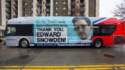 Activistas en Washington agradecieron a Snowden haber destapado el escándalo de espionaje hace dos años en EUA.