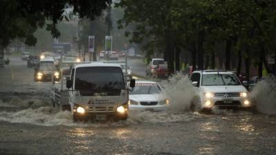Las lluvias han dejado fuertes cantidades de agua en la mayor parte de Honduras.