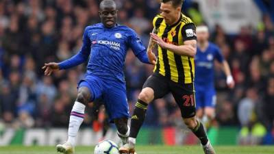 N'Golo Kanté tuvo pocos minutos este domingo en la victoria del Chelsea por 3-0 contra Watford y salió con molestias en un muslo.