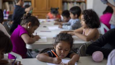 Niños migrantes centroamericanos en un albergue en Ciudad Juárez, México./AFP.