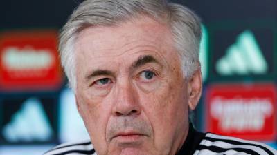 Carlo Ancelotti durante la conferencia de prensa previo al duelo ante el Cádiz.