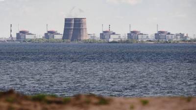 Instalaciones de la central nuclear de Zaporiyia, controlada por Rusia en el sur de Ucrania.