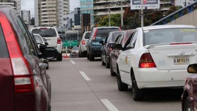 Fotografía del caos vial en Tegucigalpa.