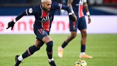 Neymar se había lesionado en los aductores en campo del Caen (L2), en Copa de Francia (victoria por 1-0), el 10 de febrero. Foto AFP.