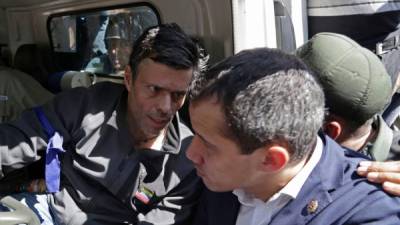 López fue liberado tras recibir un indulto del presidente interino, Juan Guaidó./AFP.