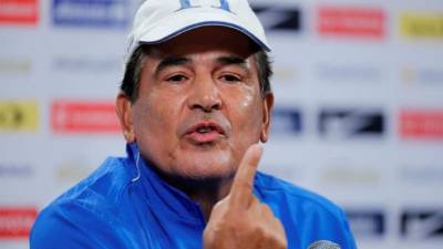 En la imagen, el entrenador de la selección de fútbol de Honduras, el colombiano Jorge Luis Pinto.