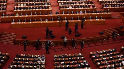 Vista general del parlamento chino. Foto: AFP