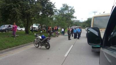 El accidente se produjo en la autopista entre San Pedro Sula y Puerto Cortés.