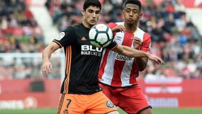Antony Lozano jugó 73 minutos en la derrota del Girona ante Valencia. FOTO AFP Josep LAGO