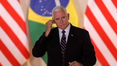 Pence se pronunció sobre la crisis migratoria en el Triángulo Norte durante su gira por América Latina./AFP