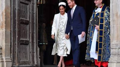 Los duques de Sussex, el príncipe Harry de Inglaterra y la estadounidense Meghan Markle. Foto: AFP