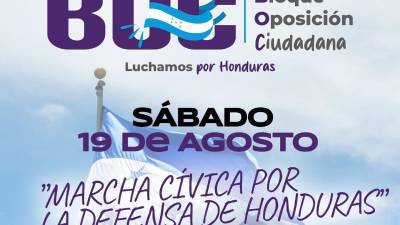 Anunció del Bloque de Oposición Ciudadana.