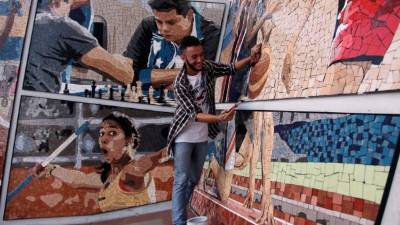El taller ya agrupa a más de 14 personas que laboraron en la estructura del mural por un período de ocho meses, más los diez días de montaje.