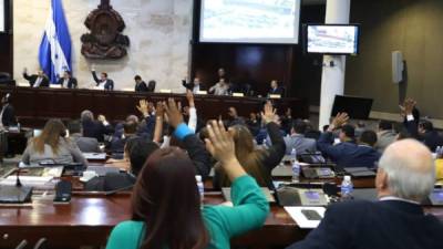 Diputados votando en el Congreso Nacional.