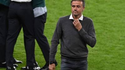 Luis Enrique tuvo palabras de elogios para sus dirigidos. Foto AFP.