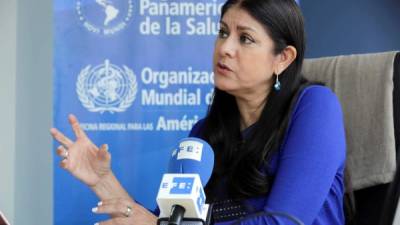 la representante de la Organización Panamericana de la Salud (OPS) en Honduras, Piedad Huerta. EFE