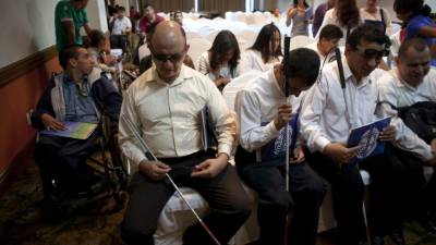 Discapacitados hondureños exigieron al Gobierno el respeto a sus derechos.