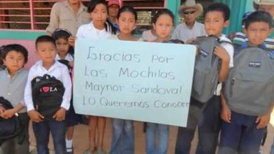 Los pequeños que ya se han beneficiado de las donaciones le enviaron un mensaje a Maynor.