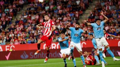 El Girona se impuso ante un rival que siempre es complicado, el Celta de Vigo. FOTO AFP.
