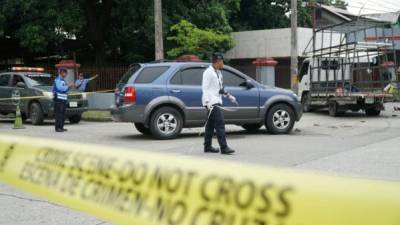 Accidente vial que dejó como saldo a una persona muerta en San Pedro Sula.
