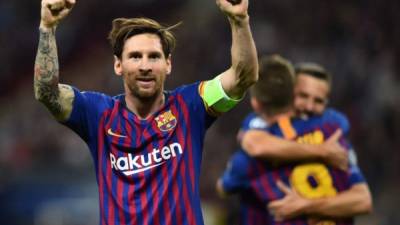 Lionel Messi lideró el triunfo del Barcelona ante Tottenham. FOTO AFP.