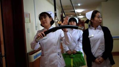Varias enfermeras del Hospital Yanda, en la provincia de Hebei, China. EFE/Archivo