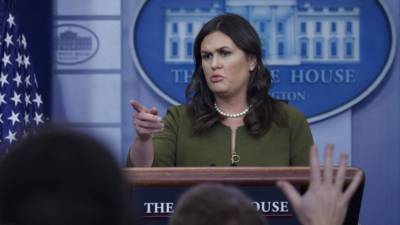 La portavoz de la Casa Blanca, Sarah Huckabee Sanders. EFE/Archivo