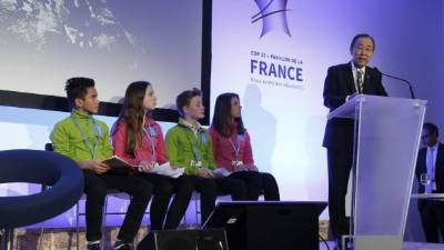 La histórica jornada en la cumbre climática incluyó la participación del secretario general de la ONU, Ban Ki-Moon.