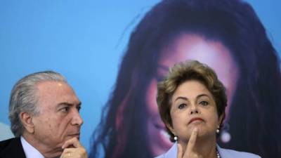 El vicepresidente Michel Temer sustituiría a Rousseff en caso de que la mandataria sea destituida de su cargo. Foto: EFE/Fernando Bizerra Jr