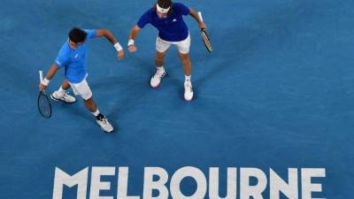 Este jueves no habrá jornada ni de la ATP Cup ni los torneos previos al Open de Australia tras dar positivo por Covid-19 un trabajador del hotel Grand Hyatt. Foto AFP.