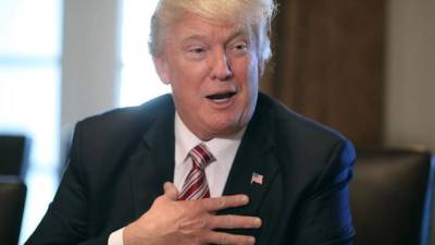 El presidente de Estados Unidos, Donald J. Trump, habla durante un encuentro con miembros del Comité Caucus Negro del Congreso el 22 de marzo de 2017, en la Casa Blanca, Washington, DC, EUA. EFE