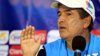 Jorge Luis Pinto compareció en conferencia de prensa este jueves previo al partido contra Panamá. Foto Delmer Martínez