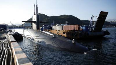 Vista de un submarino estadounidense de propulsión nuclear.