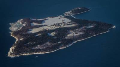 Vista aérea de la cárcel-isla de Bastoy, en Noruega.