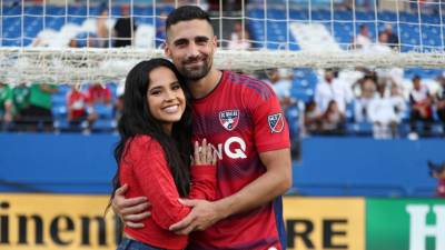 Becky G y Sebastian Lletget, el pasado mes de octubre.