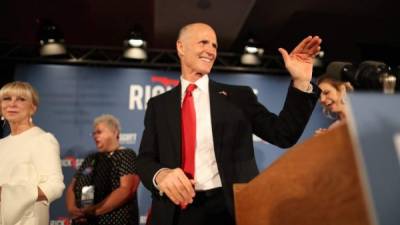 El gobernador de Florida Rick Scott se enfrenta a un recuento de votos por el Senado con el demócrata Bill Nelson./AFP.