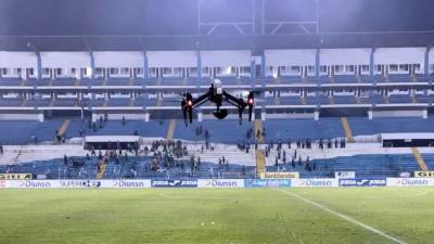 Drone de la Alcaldía de San Pedro Sula en el Estadio Olímpico. | Fotografía: Municipalidad SPS
