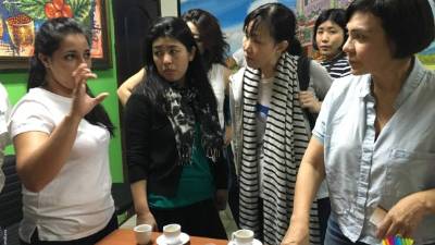 Maribel Lieberman (a la derecha), acompañó a las empresarias niponas.