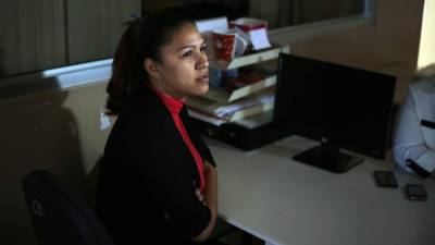 Nidia Margarita Andino Padilla al momento de comparecer en la audiencia.