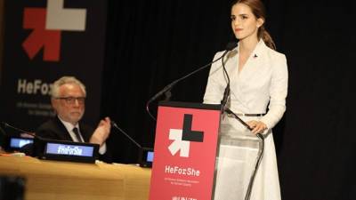 Emma Watson hizo un llamado a los hombres para que se sumen a promover la igualdad de género.