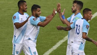 La selección de Guatemala se dio un verdadero festín ante el cuadro caribeño. Foto AFP.