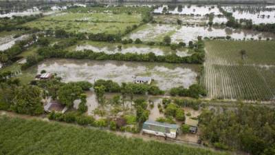 Panorámica de una zona del sur de Guatemala inundada por las lluvias (AFP/Archivos)