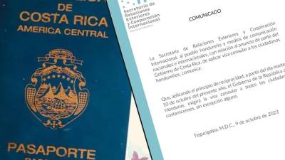 Comunicado de Cancillería de Honduras.